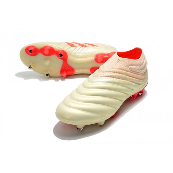 Adidas Copa 19 FG Beige Red Football Boots