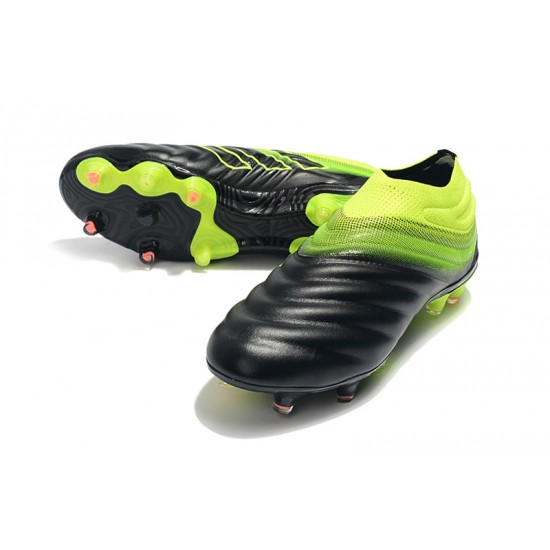 Adidas Copa 19 FG Black Green Football Boots