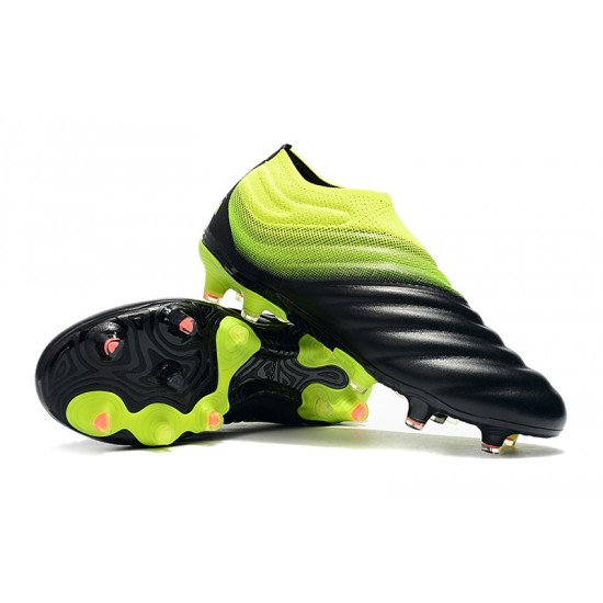 Adidas Copa 19 FG Black Green Football Boots