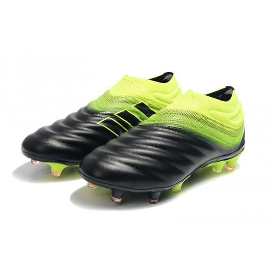 Adidas Copa 19 FG Black Green Football Boots