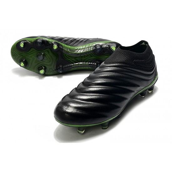 Adidas Copa 20 FG Black Green Football Boots