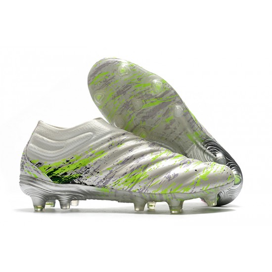 Adidas Copa 20 FG Silver Green White Football Boots