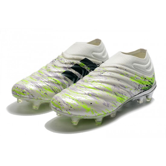 Adidas Copa 20 FG Silver Green White Football Boots