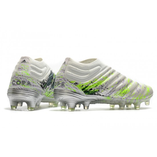 Adidas Copa 20 FG Silver Green White Football Boots