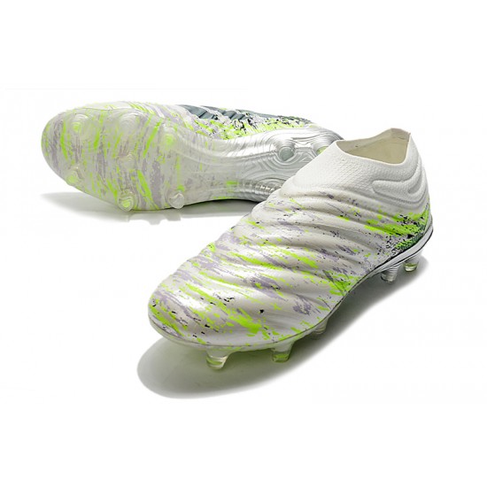 Adidas Copa 20 FG Silver Green White Football Boots