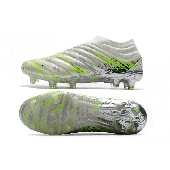 Adidas Copa 20 FG Silver Green White Football Boots