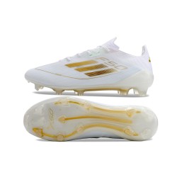 Adidas F50 ELITE FG White Gold Men's Football Boots