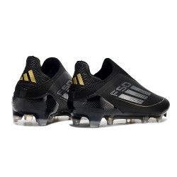 Adidas F50 Elite Laceless FG Black and Gold Men's Football Boots