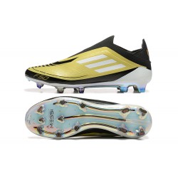 Adidas F50 Elite Laceless FG Gold Black Football Boots