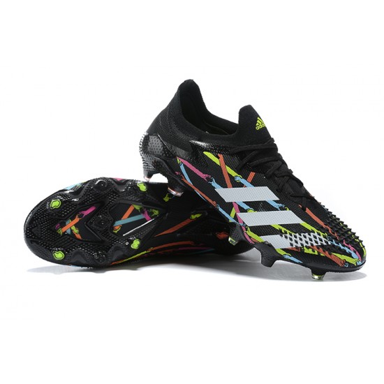 Adidas Predator Mutator 20+ FG Black Pink Blue Low Men Football Boots