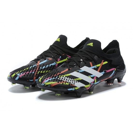 Adidas Predator Mutator 20+ FG Black Pink Blue Low Men Football Boots