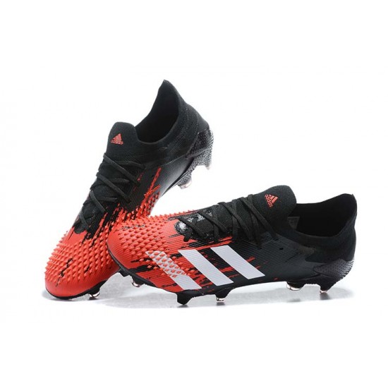 Adidas Predator Mutator 20+ FG Black Red Low Men Football Boots