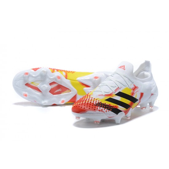 Adidas Predator Mutator 20+ FG Black Yellow Red White Low Men Football Boots