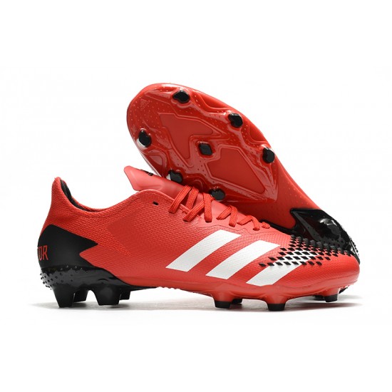 Adidas Predator 20.2 FG Low Red White Black Football Boots