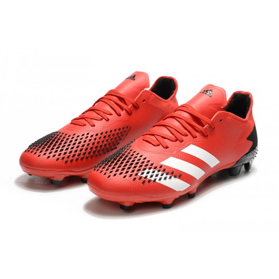 Adidas Predator 20.2 FG Low Red White Black Football Boots