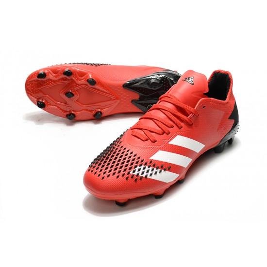 Adidas Predator 20.2 FG Low Red White Black Football Boots