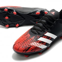 Adidas Predator 20.2 FG Low White Black Red Football Boots