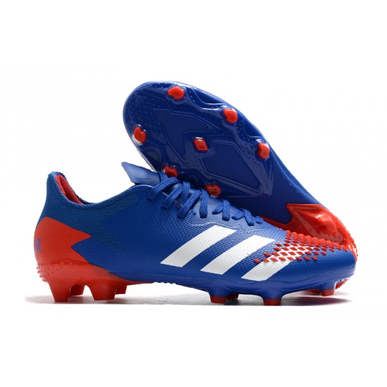 Adidas Predator 20.2 FG Low White Blue Orange Football Boots