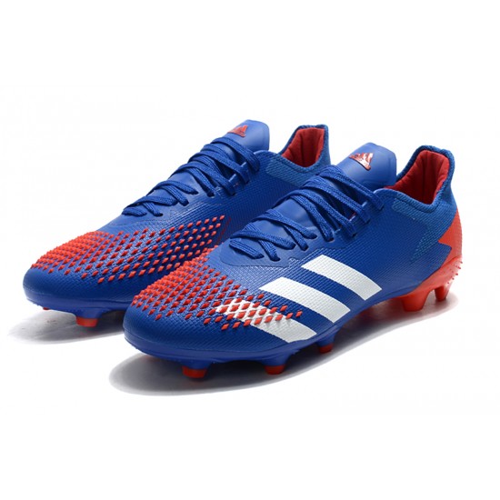 Adidas Predator 20.2 FG Low White Blue Orange Football Boots