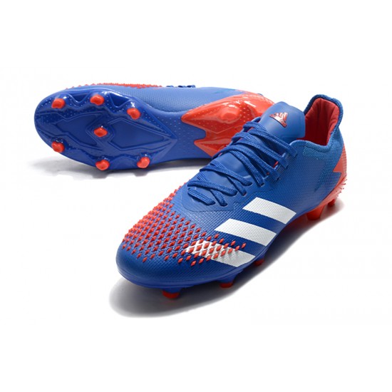 Adidas Predator 20.2 FG Low White Blue Orange Football Boots