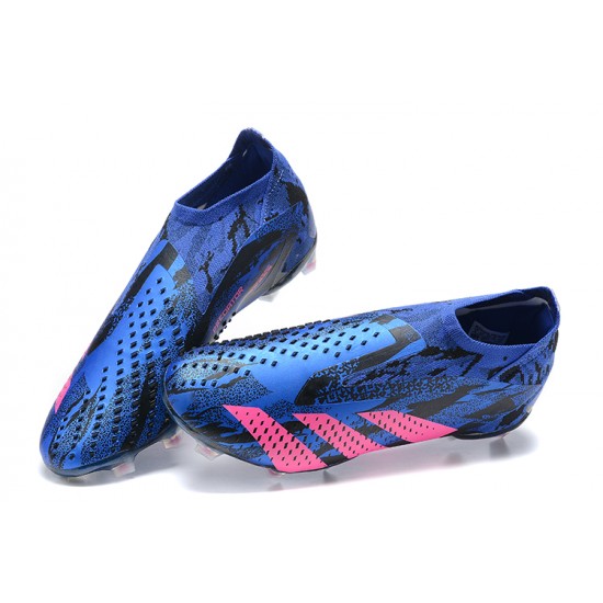 Adidas Predator Accuracy FG Boots Blue Pink Men Low Football Boots