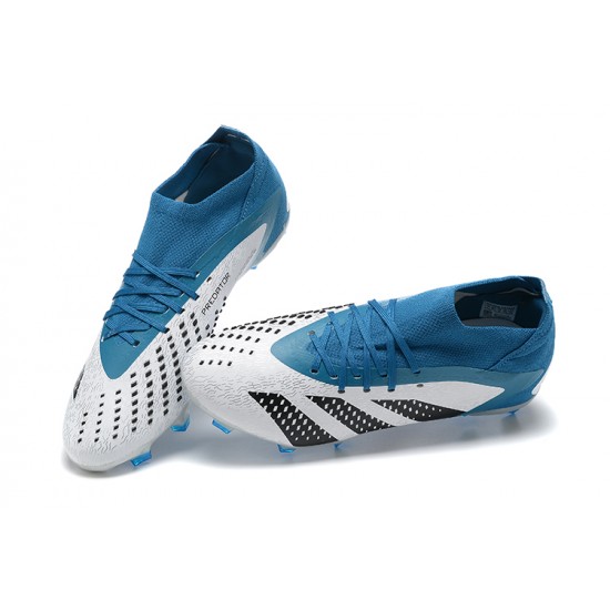 Adidas Predator Accuracy FG Boots Blue White Men High Football Boots