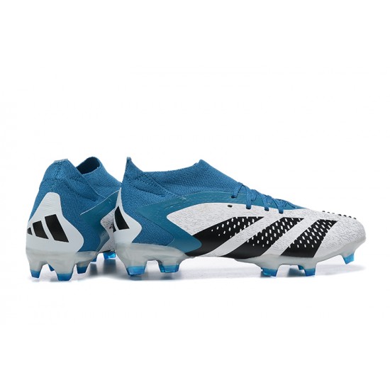 Adidas Predator Accuracy FG Boots Blue White Men High Football Boots