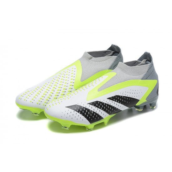 Adidas Predator Accuracy FG Boots Gray Green Men High Football Boots