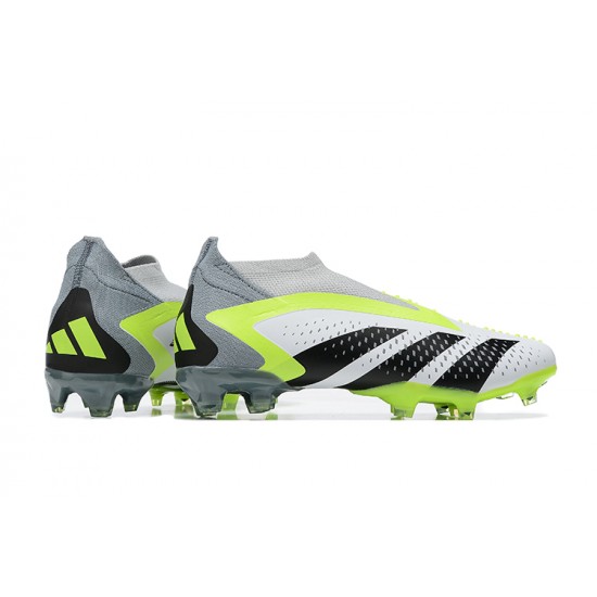 Adidas Predator Accuracy FG Boots Gray Green Men High Football Boots