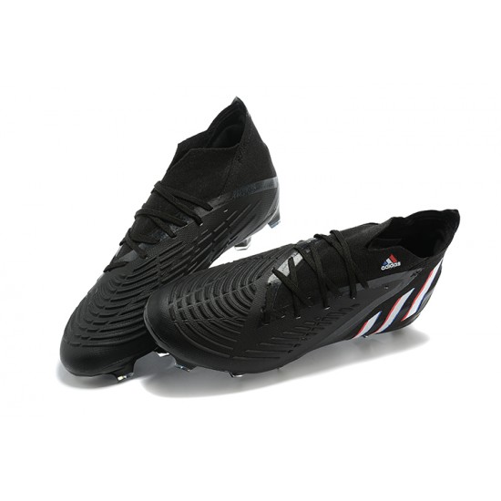 Adidas Predator Edge Geometric.1 FG Black White Red High Men Football Boots