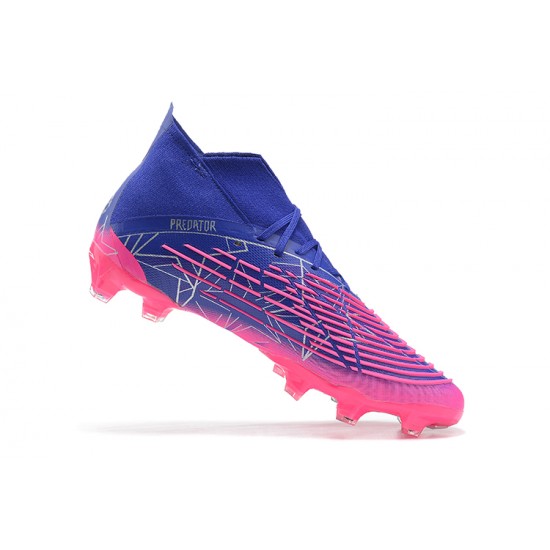 Adidas Predator Edge Geometric.1 FG Blue Pink Silver High Men Football Boots