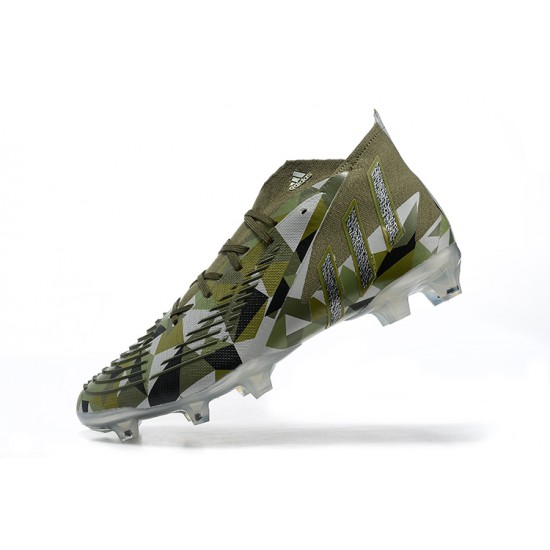 Adidas Predator Edge Geometric.1 FG Green Lce Gray High Men Football Boots