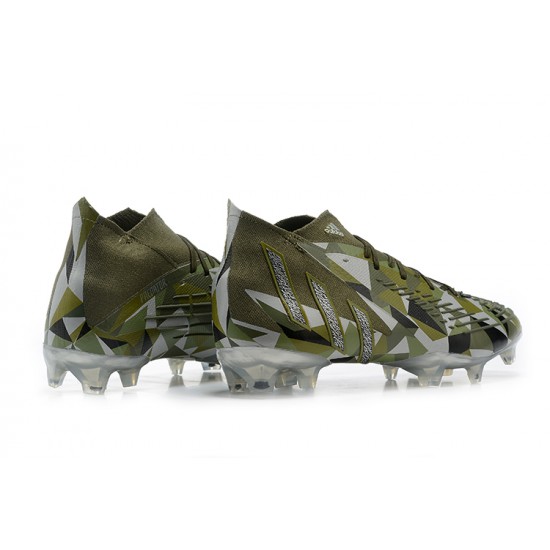 Adidas Predator Edge Geometric.1 FG Green Lce Gray High Men Football Boots