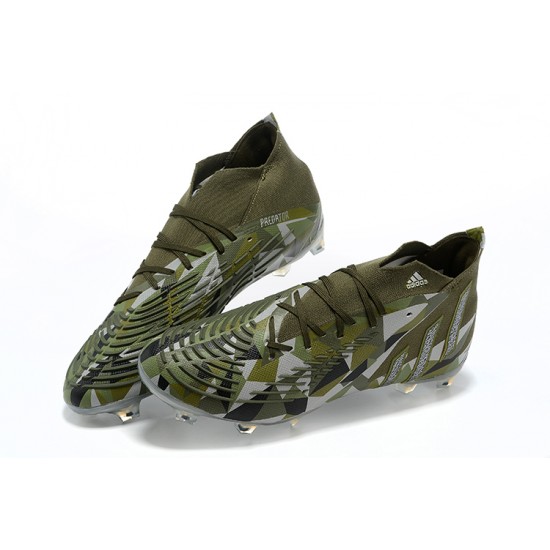 Adidas Predator Edge Geometric.1 FG Green Lce Gray High Men Football Boots