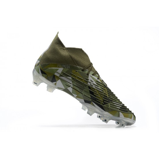 Adidas Predator Edge Geometric.1 FG Green Lce Gray High Men Football Boots