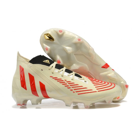 Adidas Predator Edge Geometric.1 FG Khaki Black Orange High Men Football Boots