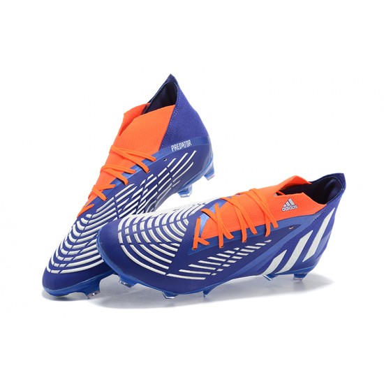 Adidas Predator Edge Geometric.1 FG Orange Blue White High Men Football Boots