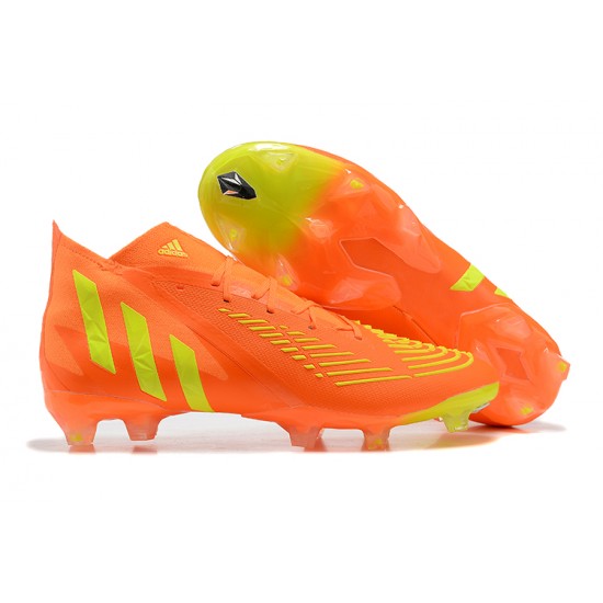 Adidas Predator Edge Geometric.1 FG Orange Yellow High Men Football Boots