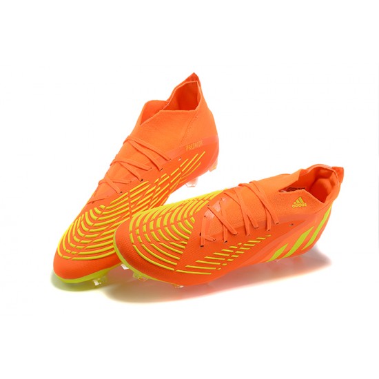 Adidas Predator Edge Geometric.1 FG Orange Yellow High Men Football Boots