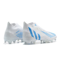 Adidas Predator Edge Geometric.1 FG White Blue High Men Football Boots