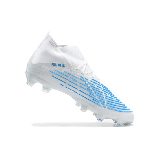 Adidas Predator Edge Geometric.1 FG White Blue High Men Football Boots