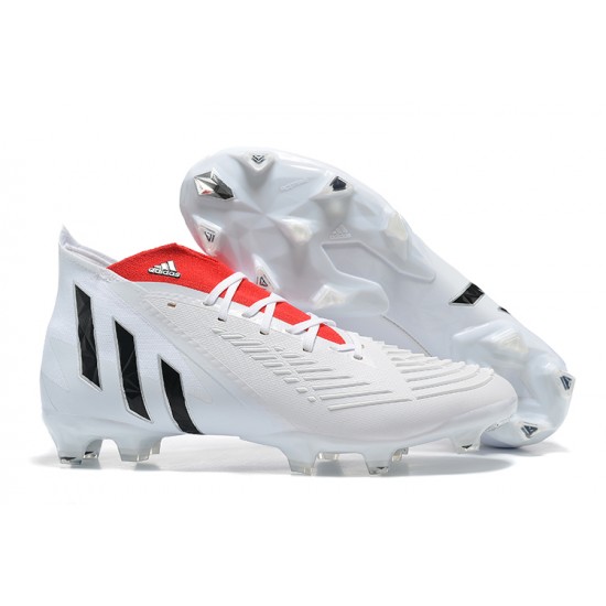 Adidas Predator Edge Geometric.1 FG White Red Black High Men Football Boots