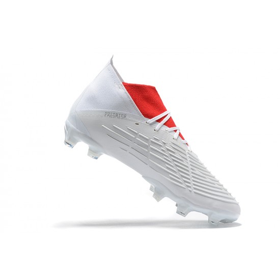 Adidas Predator Edge Geometric.1 FG White Red Black High Men Football Boots