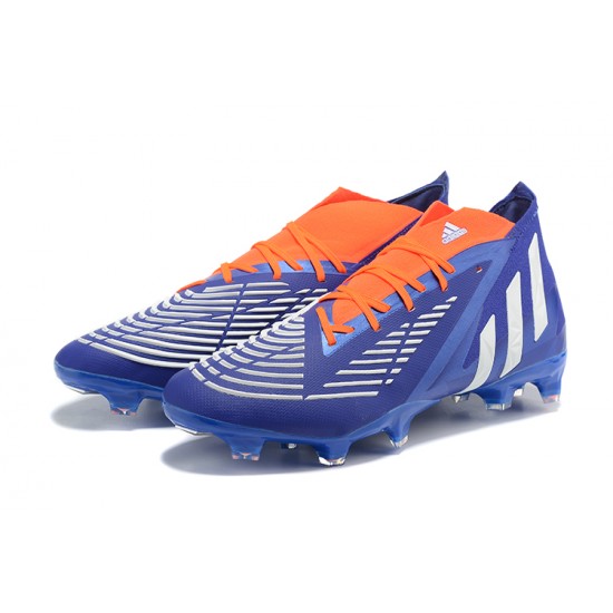Adidas Predator Edge Geometric.1 FG Mid Blue Orange Men Football Boots