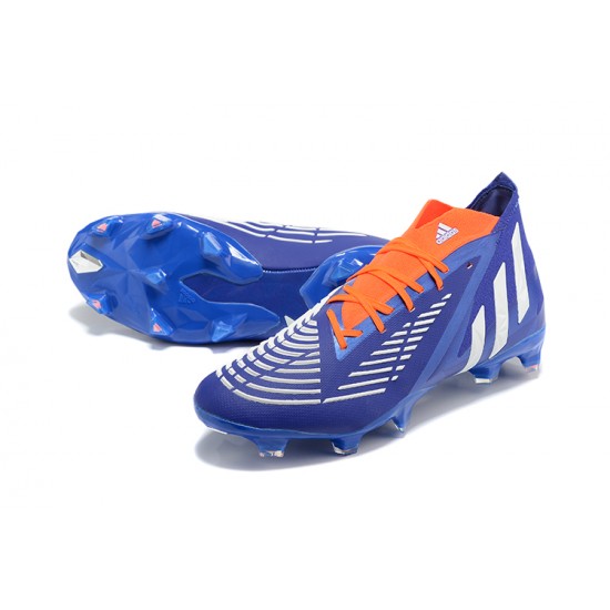 Adidas Predator Edge Geometric.1 FG Mid Blue Orange Men Football Boots