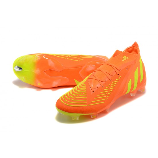 Adidas Predator Edge Geometric.1 FG Mid Orange Yellow Men Football Boots