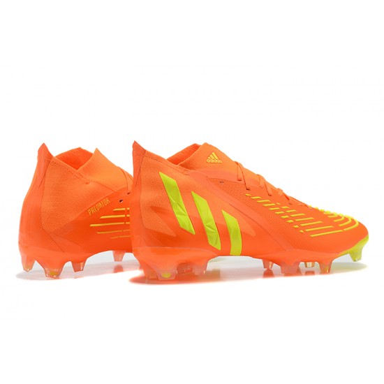 Adidas Predator Edge Geometric.1 FG Mid Orange Yellow Men Football Boots