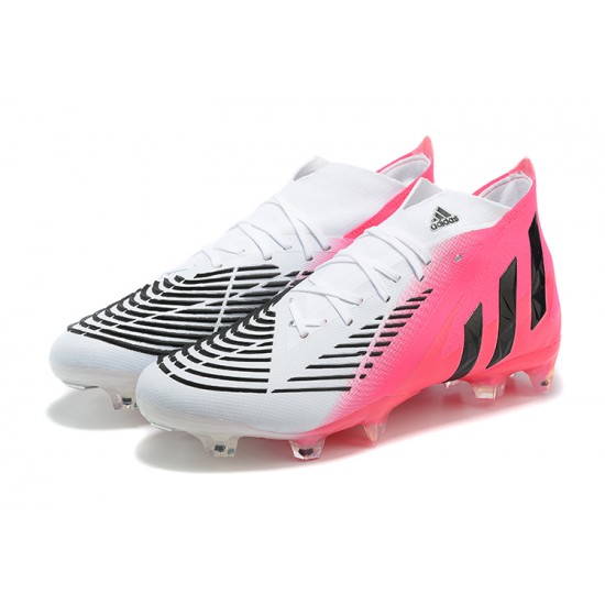 Adidas Predator Edge Geometric.1 FG Mid Pink White Black Men Football Boots