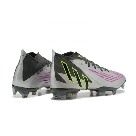 Adidas Predator Edge Geometric.1 FG Mid Silver Purple Black Men Football Boots