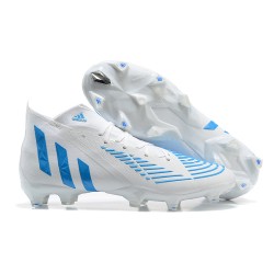 Adidas Predator Edge Geometric.1 FG Mid White Blue Men Football Boots